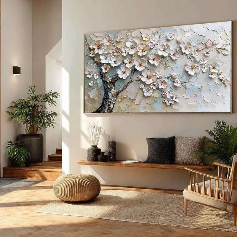Blooming Textured Floral Painting