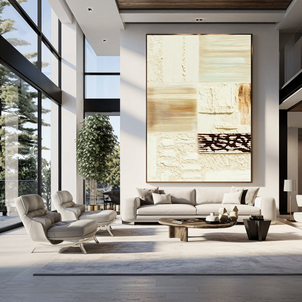 Modern Texture Panels – Minimalist Abstract Painting