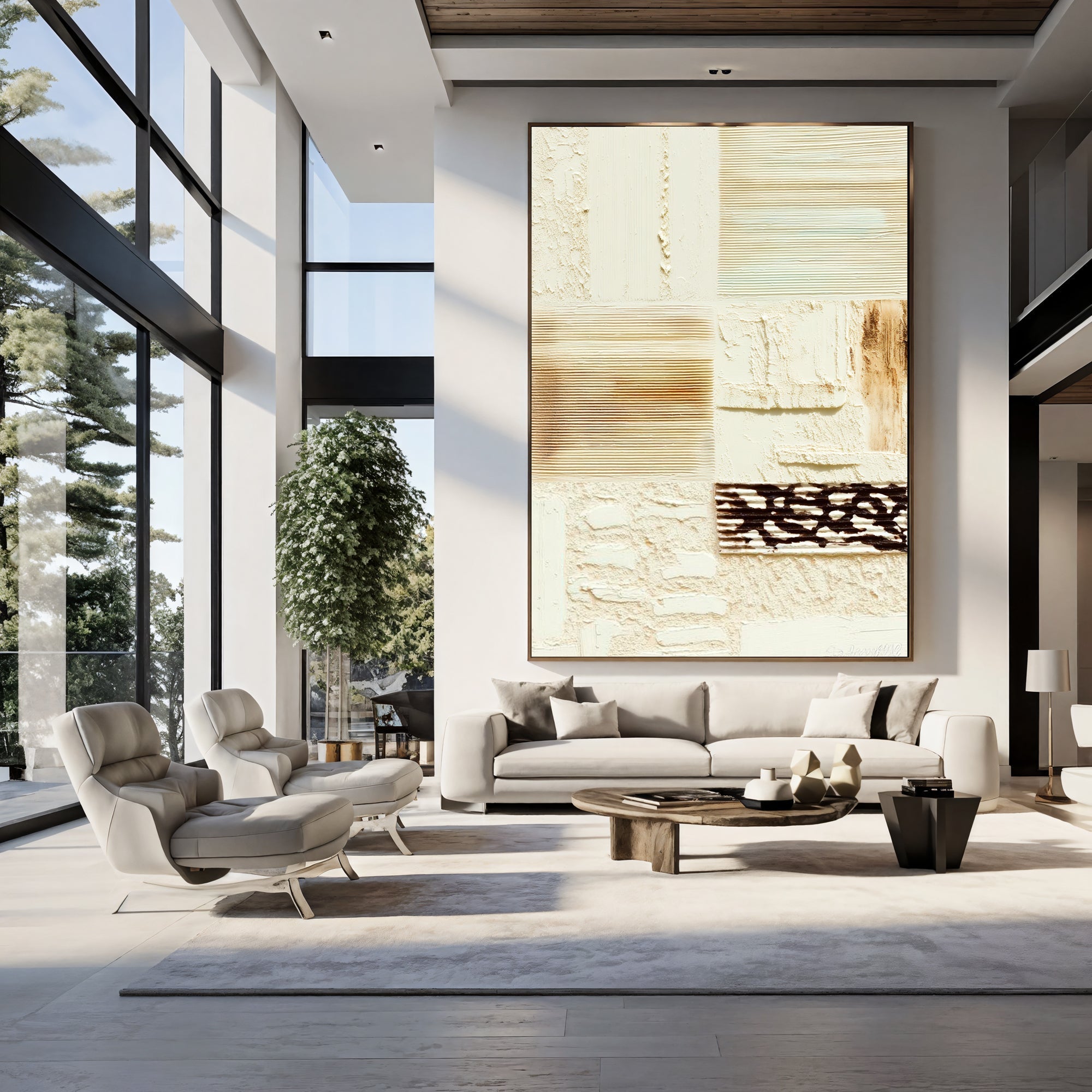 Modern Texture Panels – Minimalist Abstract Painting