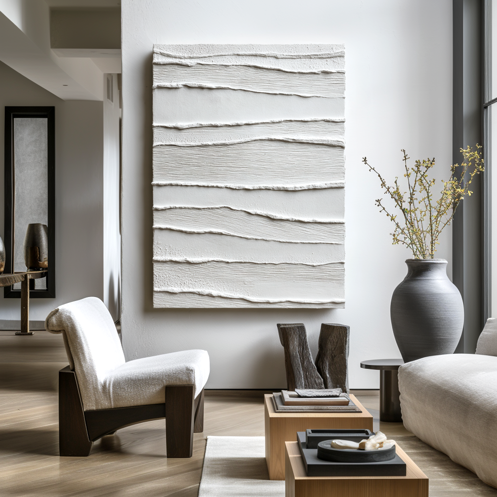 White Layered Textured Painting #ART101