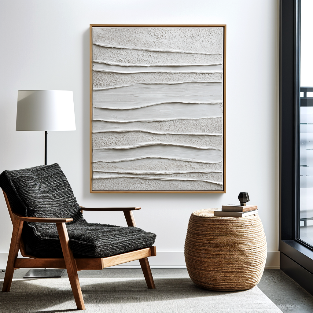 White Wabi Sabi Textured Painting #ART102