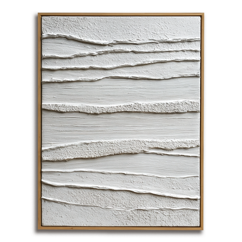 White Minimalist Textured Painting #ART103