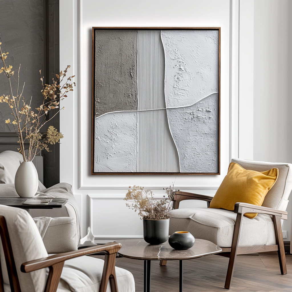 Neutral Textured Abstract Wall Art #ART107