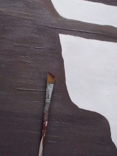 Tonal Divide: A Bold Abstract Minimalist Art for Living Room Decor