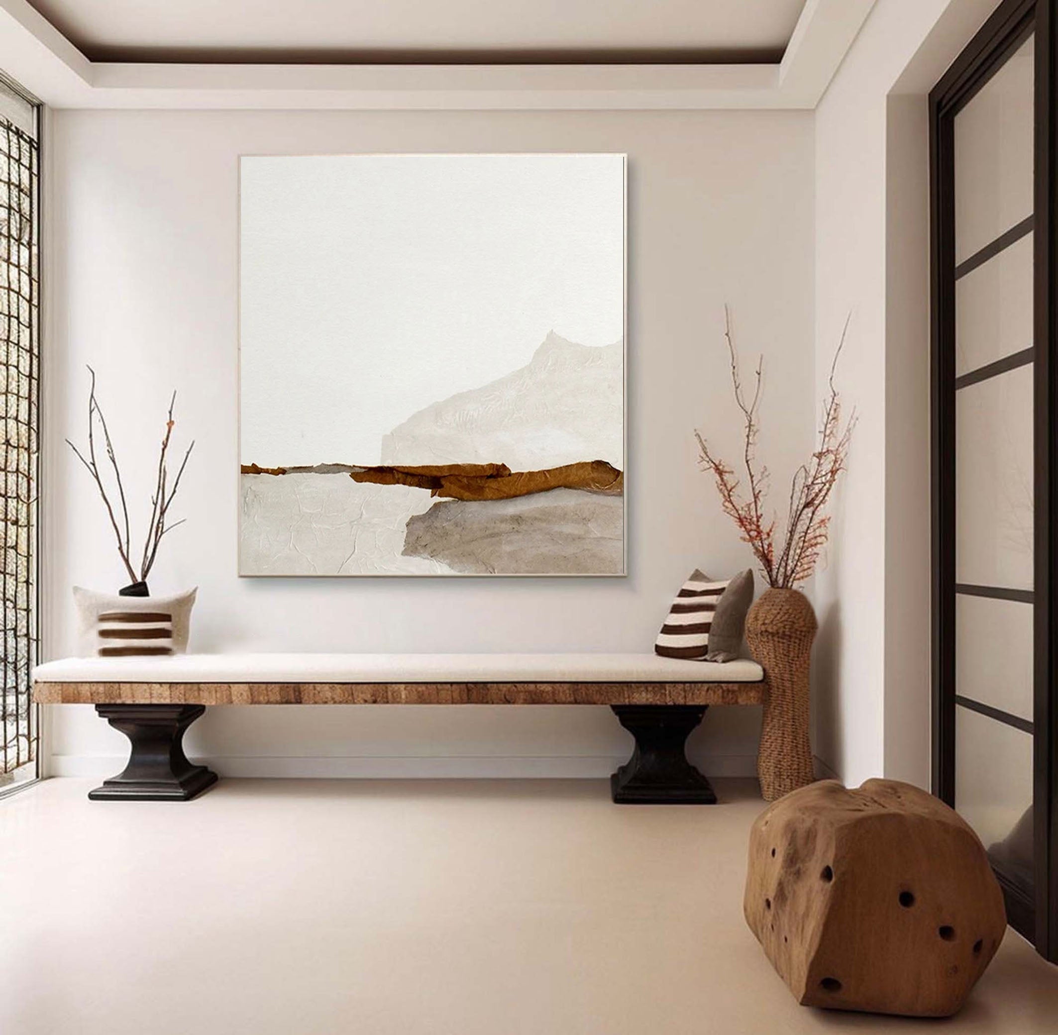 Quiet Horizon Minimal Abstract Painting