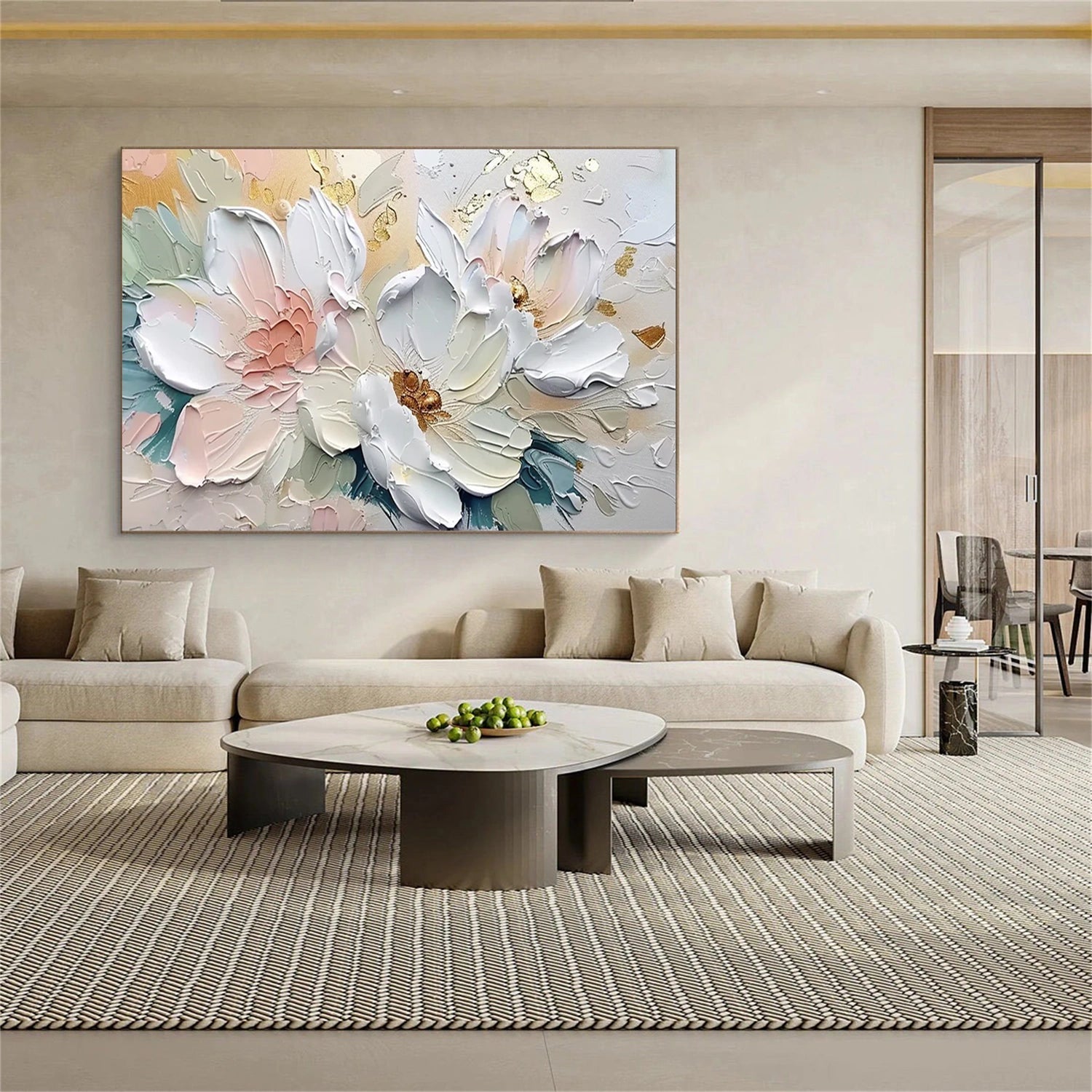 Luminous Petal Harmony Abstract Painting