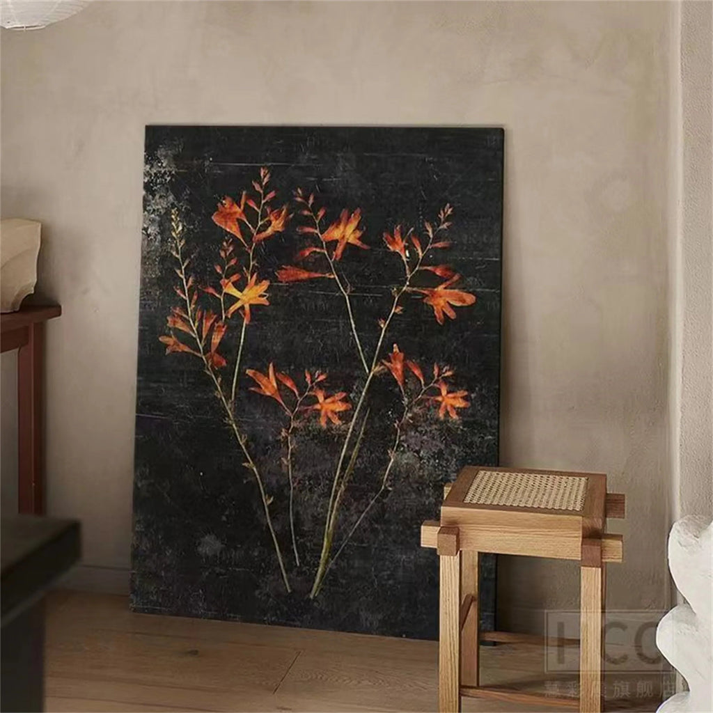 Ember Night Wildflower Painting