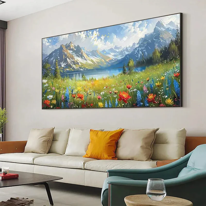 Alpine Meadow Landscape Painting