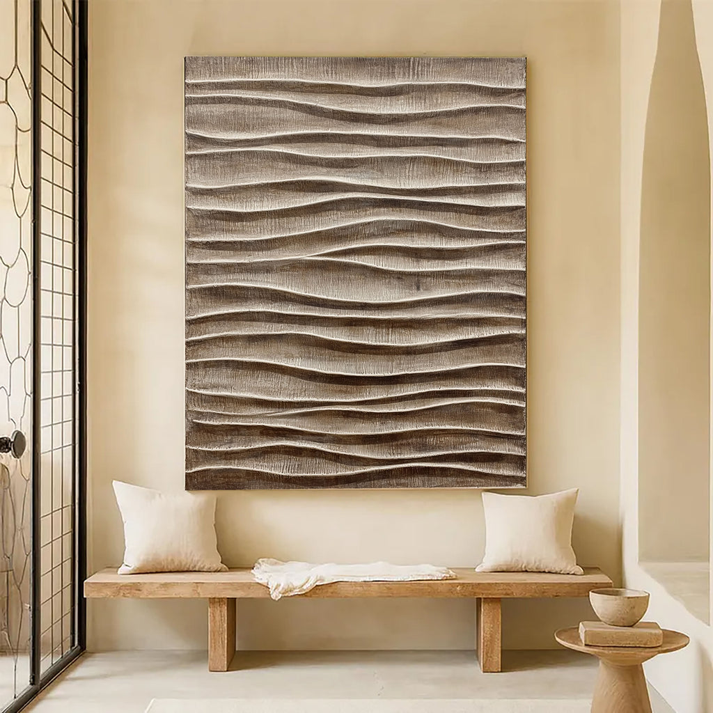 Textured Sand Wave – Neutral Abstract Wall Art