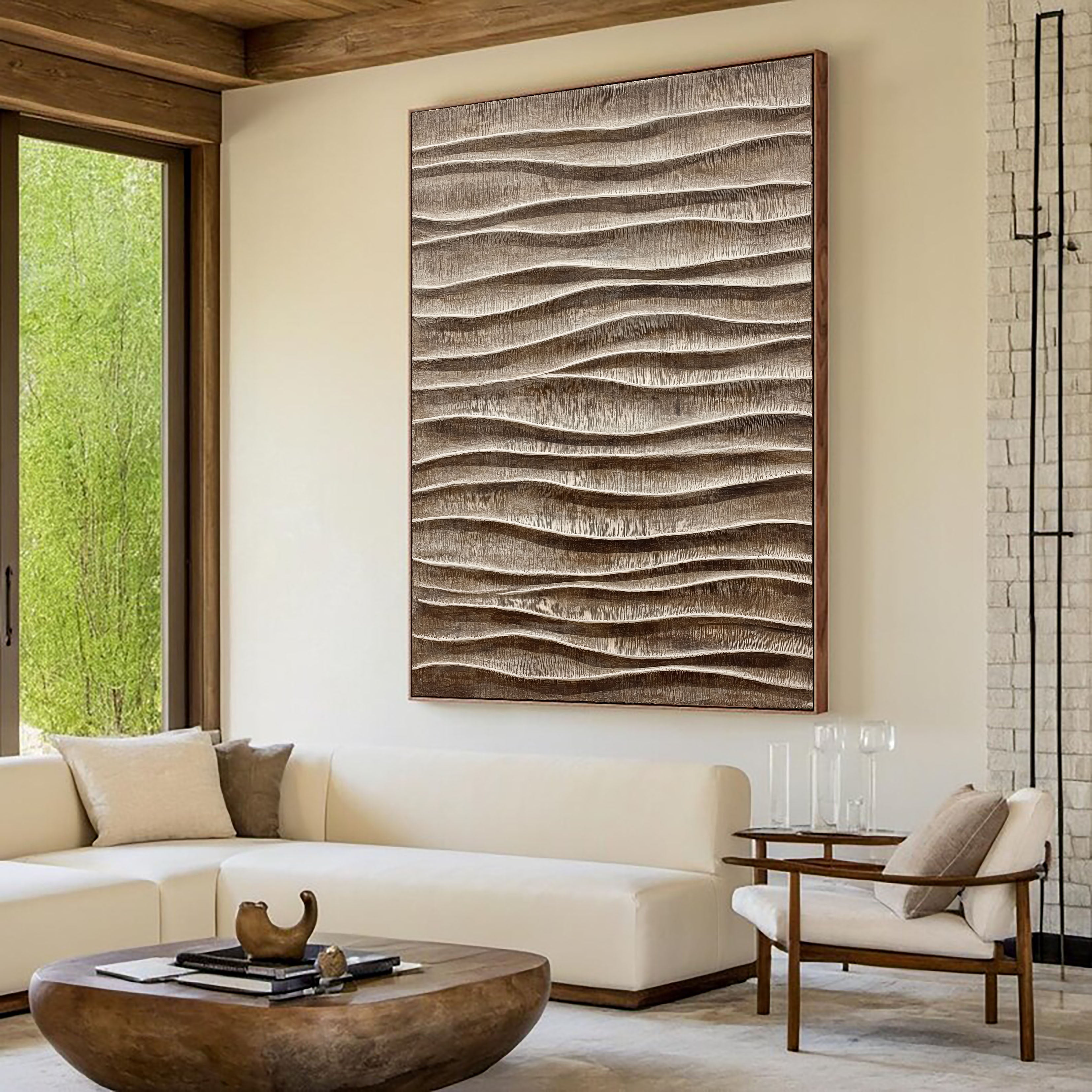 Textured Sand Wave – Neutral Abstract Wall Art