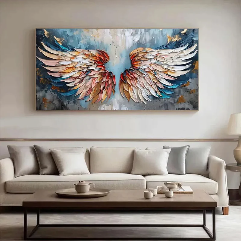 Abstract Angel Feather Painting