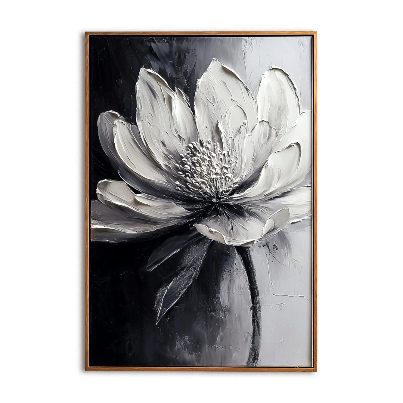 Textured Lotus Flower Painting #ART15