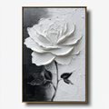 White Textured Flower Painting #ART17