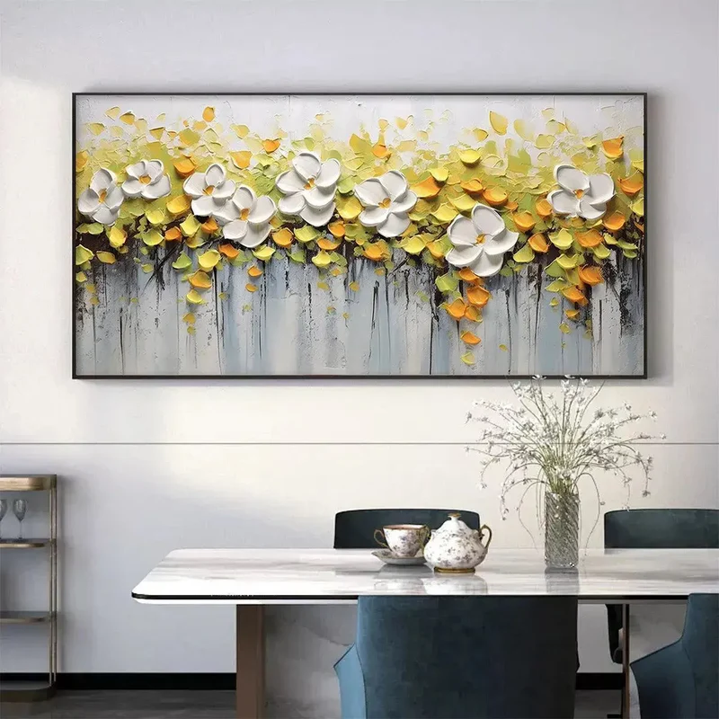 Textured Floral Wall Art