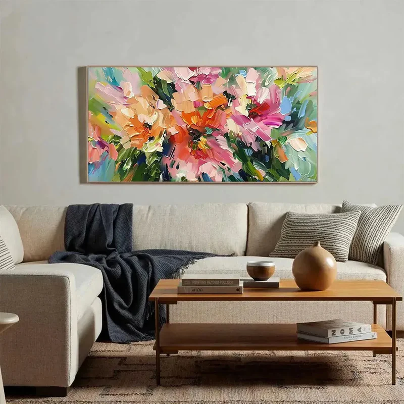 Colorful Abstract Floral Painting