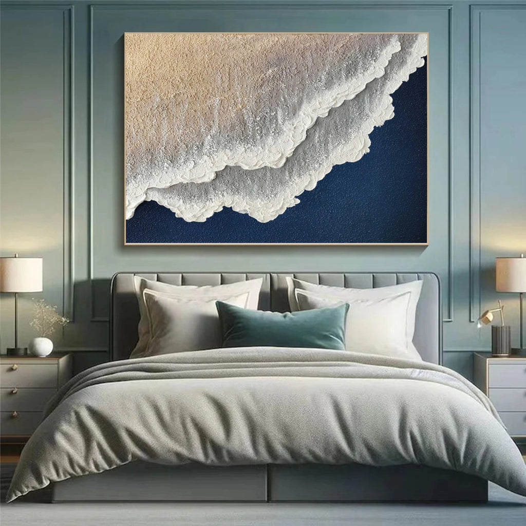 Ivory Breaker Blue Abstract Seascape Painting