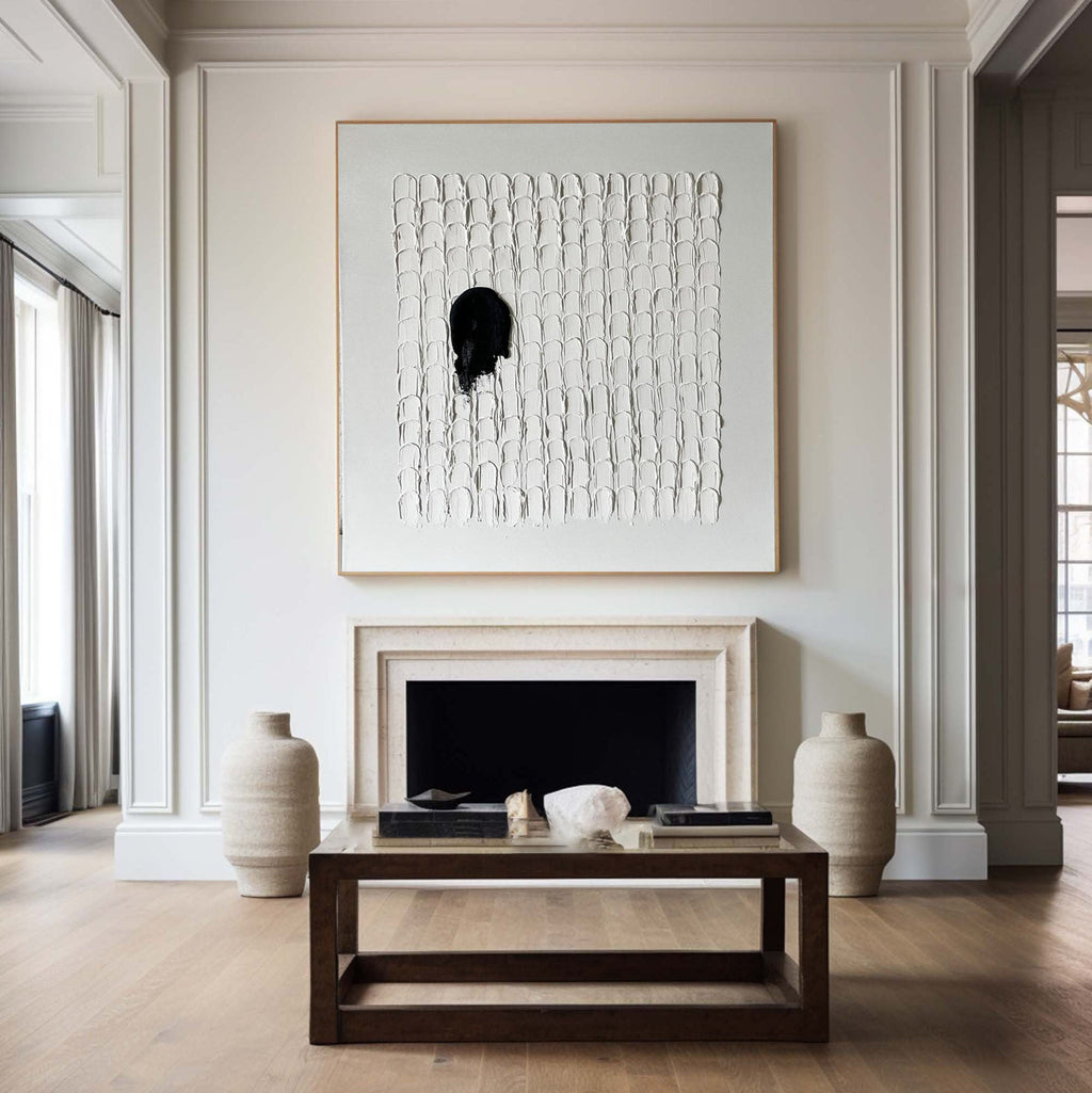 Monochrome Contrast Minimal Texture Painting