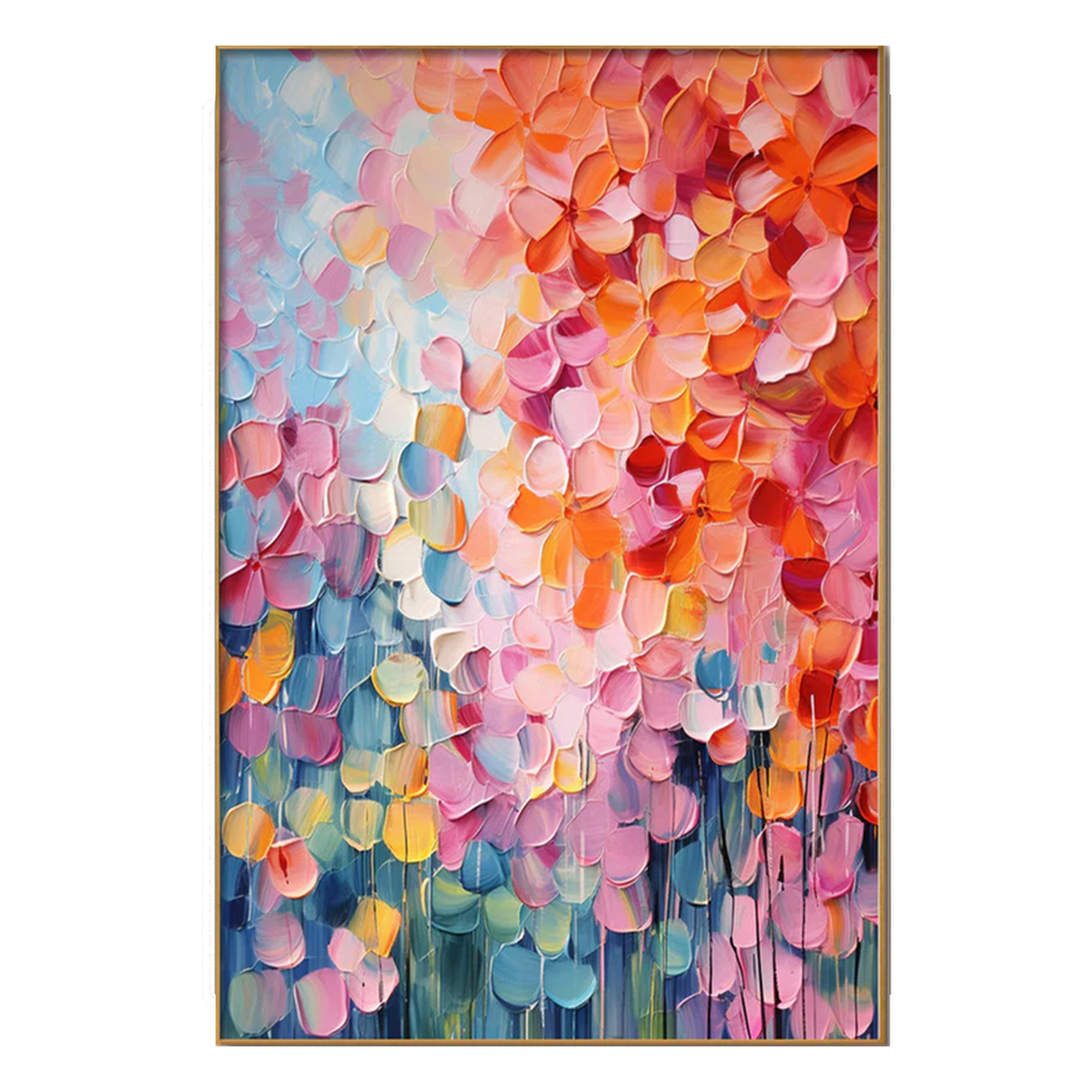 Sunlit Petals Abstract Painting