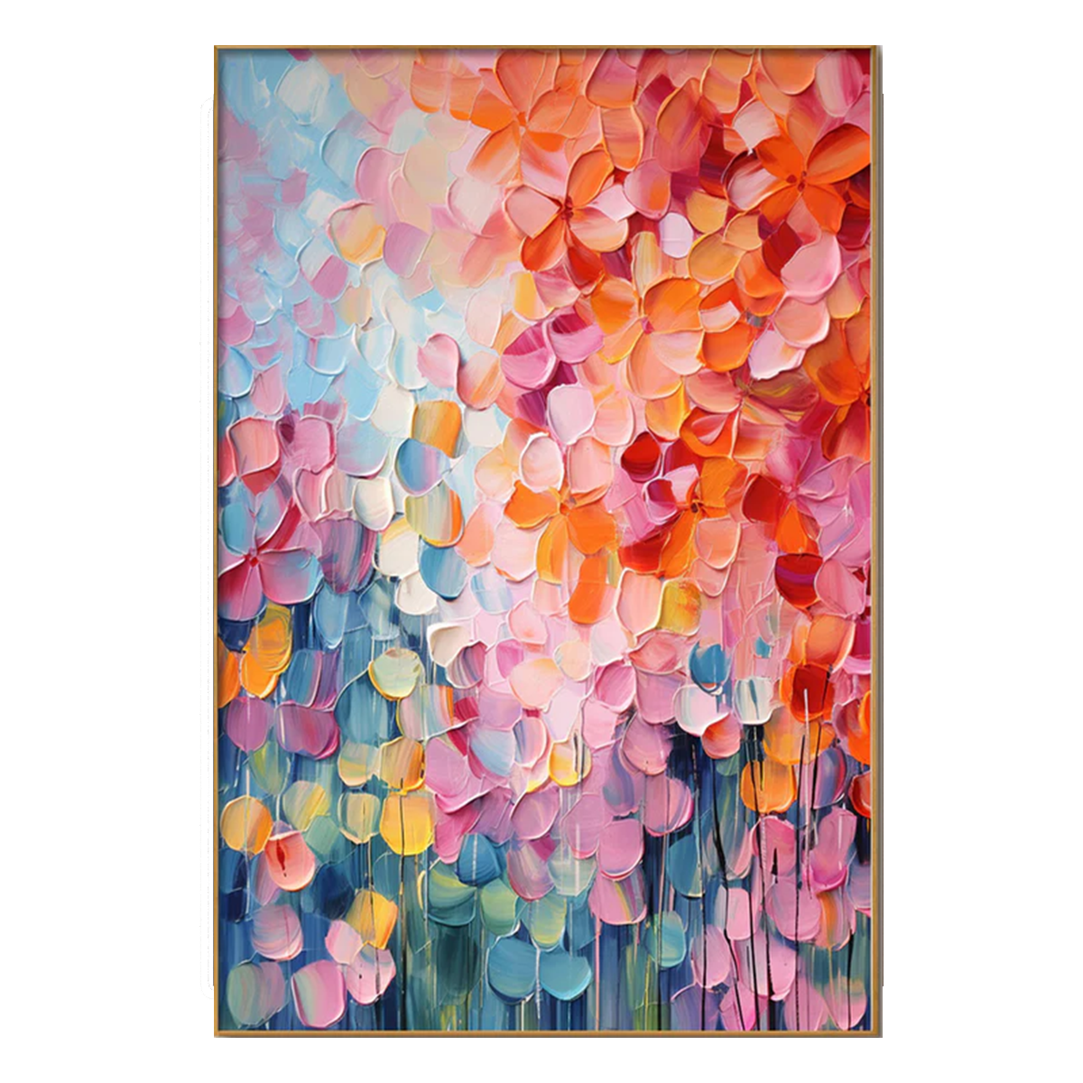 Sunlit Petals Abstract Painting