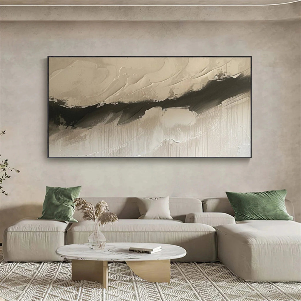 Sand Drift Beige Abstract Painting
