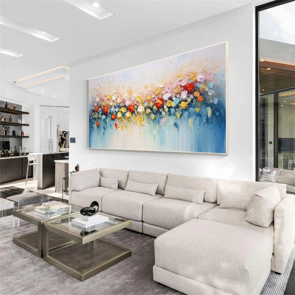 Soft Horizon Bloom Abstract Painting