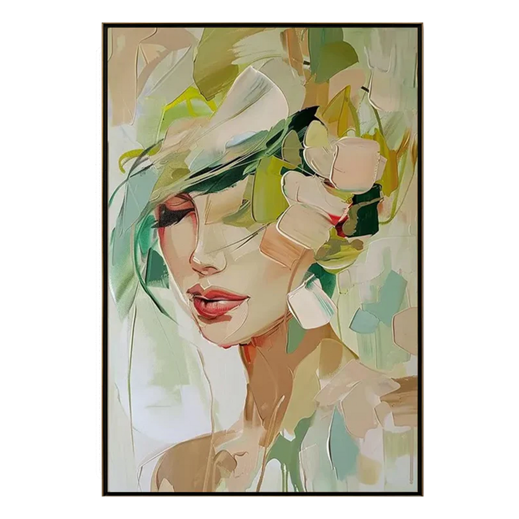 Whispered Muse Abstract Portrait Painting