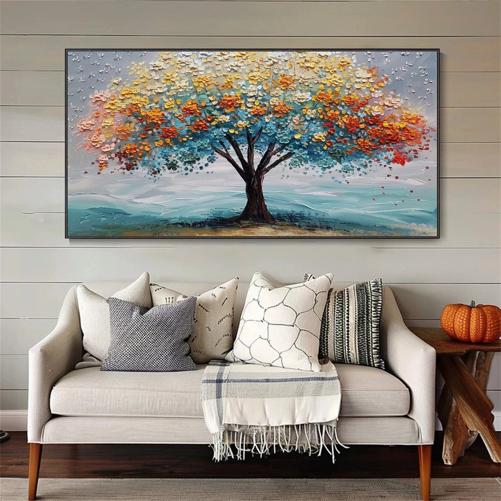 Radiant Seasons Tree Abstract Painting