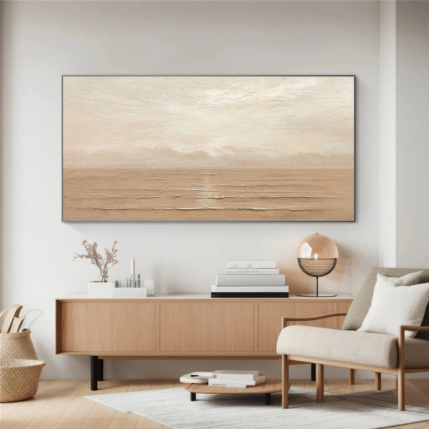 Soft Dune Calm Neutral Abstract Painting