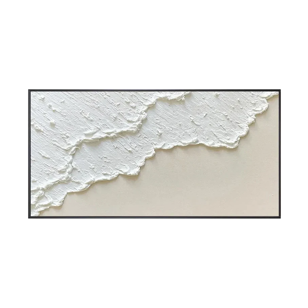 Ivory Calm Minimalist Textured Painting