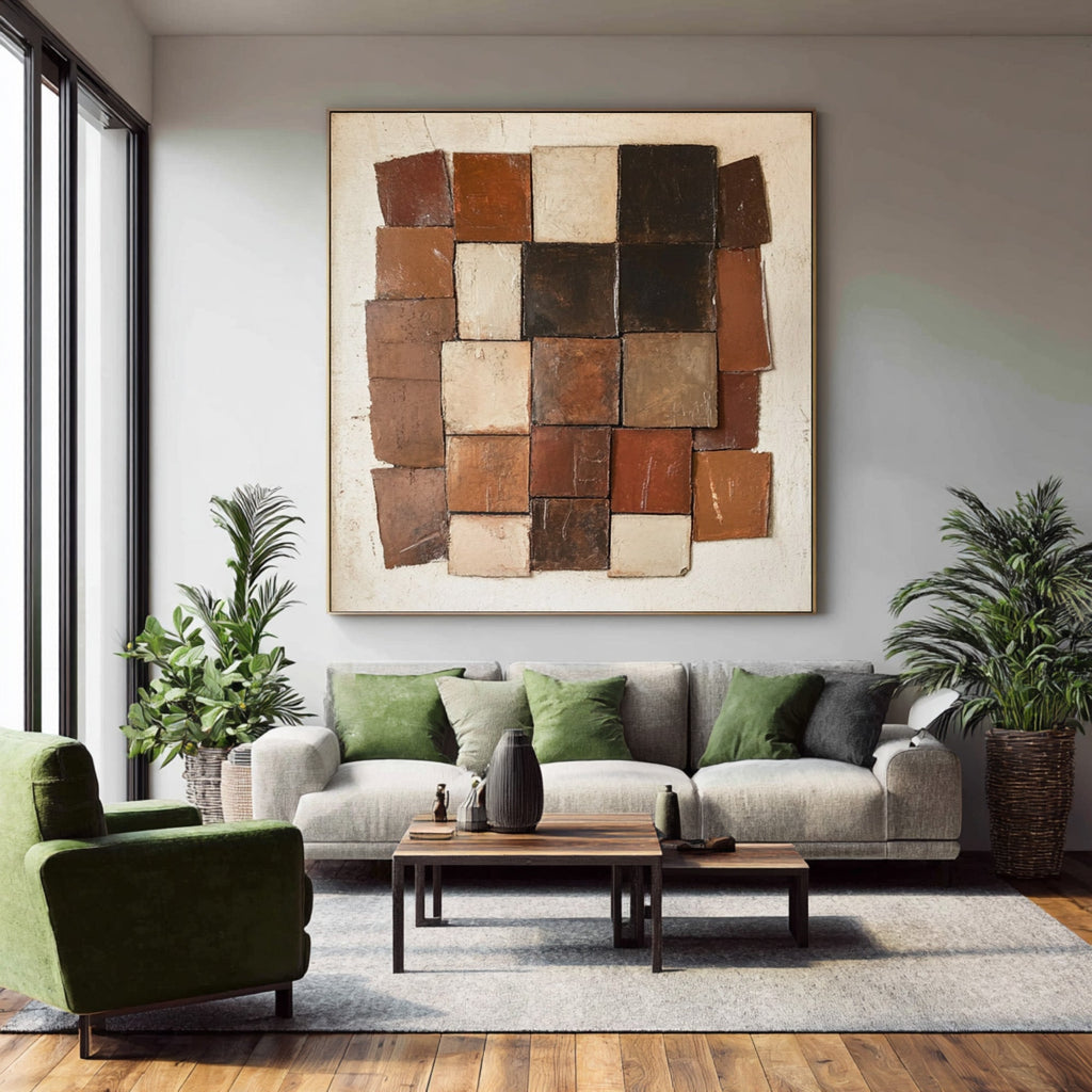 Earthbound Mosaic Abstract Painting