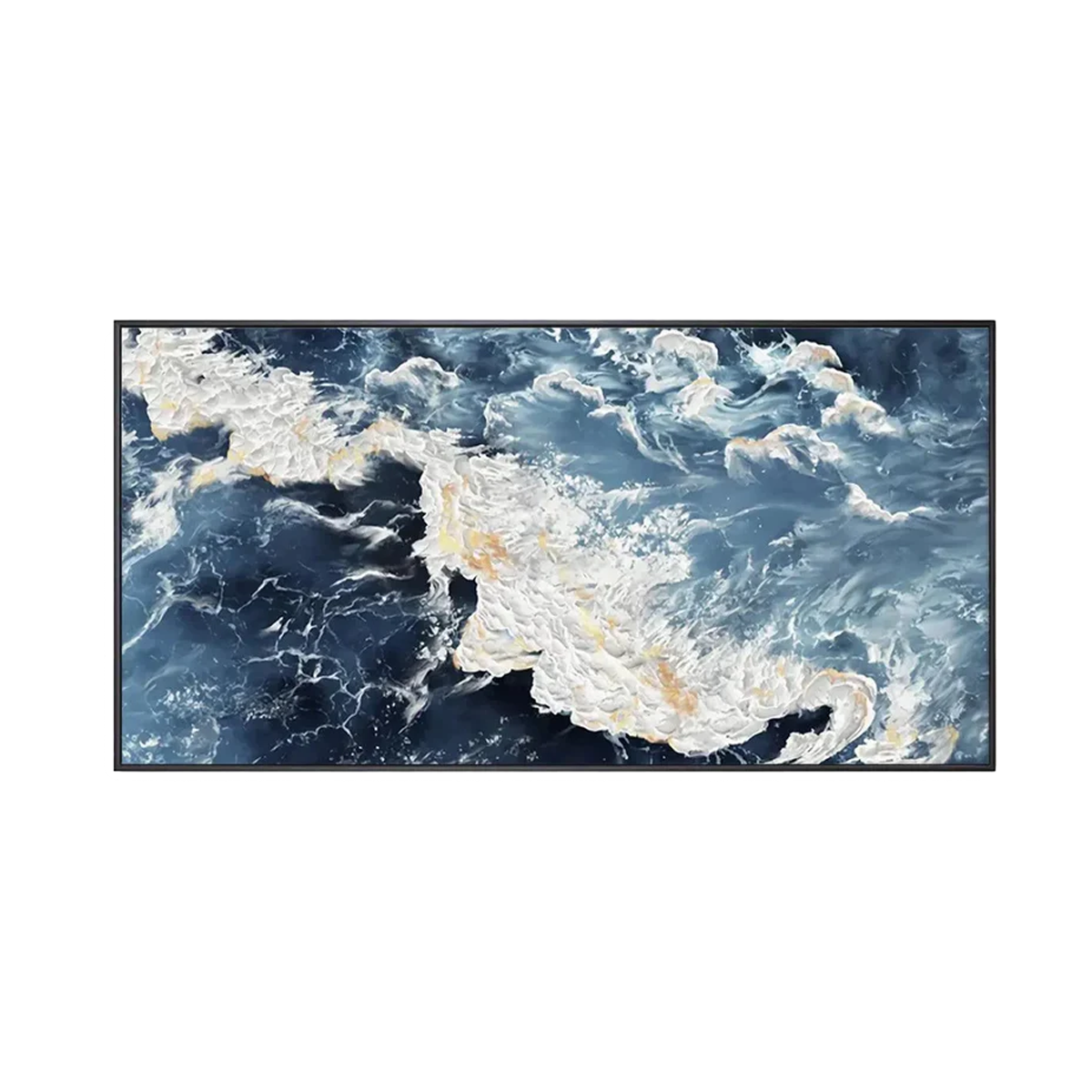 Midnight Tide Ocean Abstract Painting