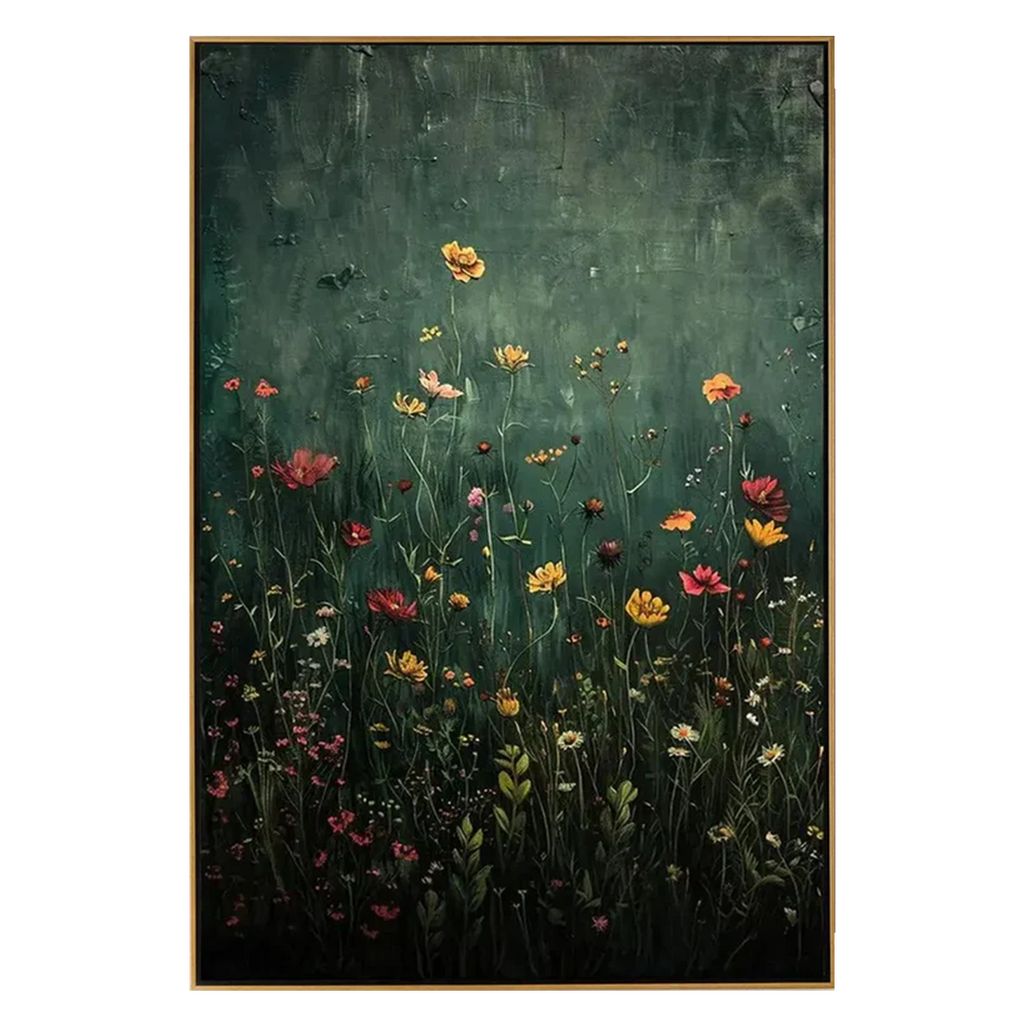 Twilight Meadow Floral Painting