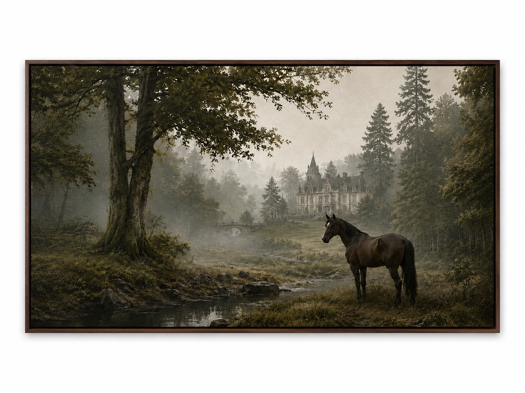 Old Money European Estate Landscape Painting