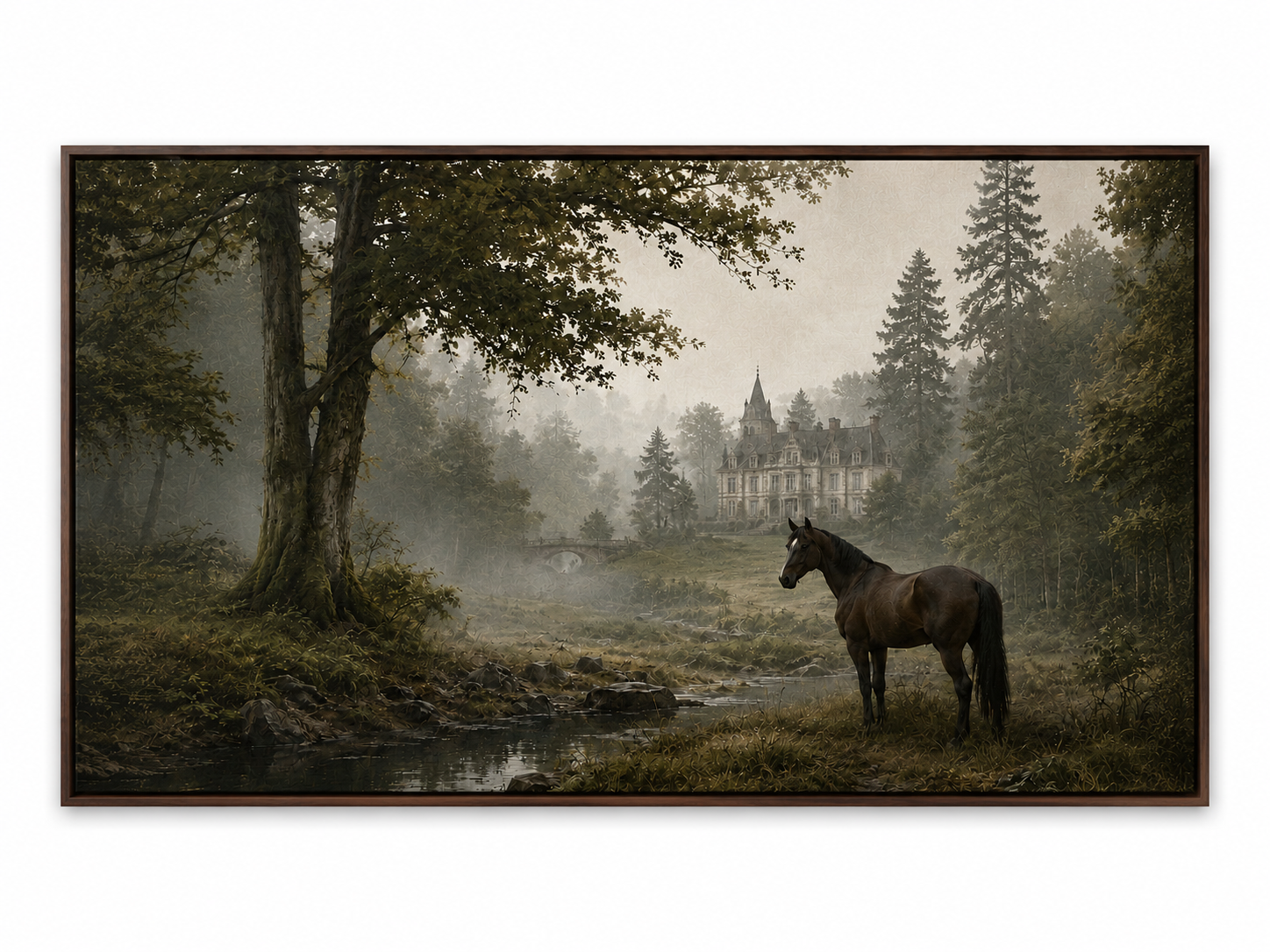 Old Money European Estate Landscape Painting