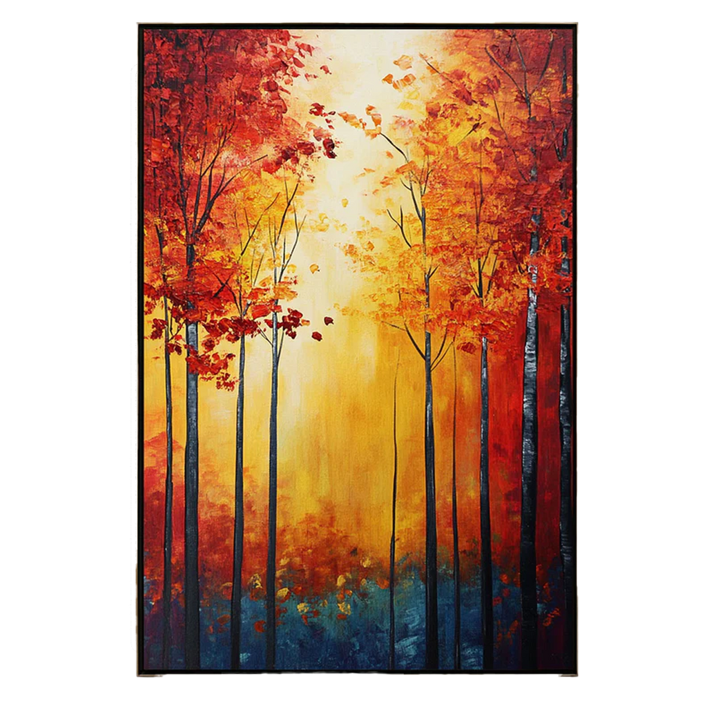Golden Ember Forest Painting #AR040-1