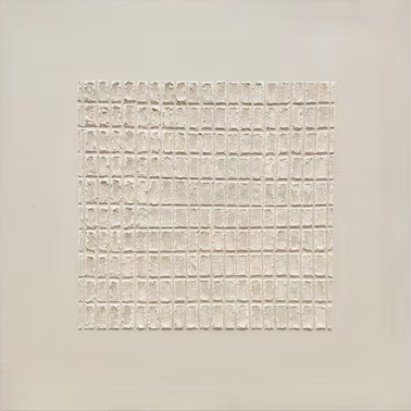 Centered Silence Grid Textured Painting