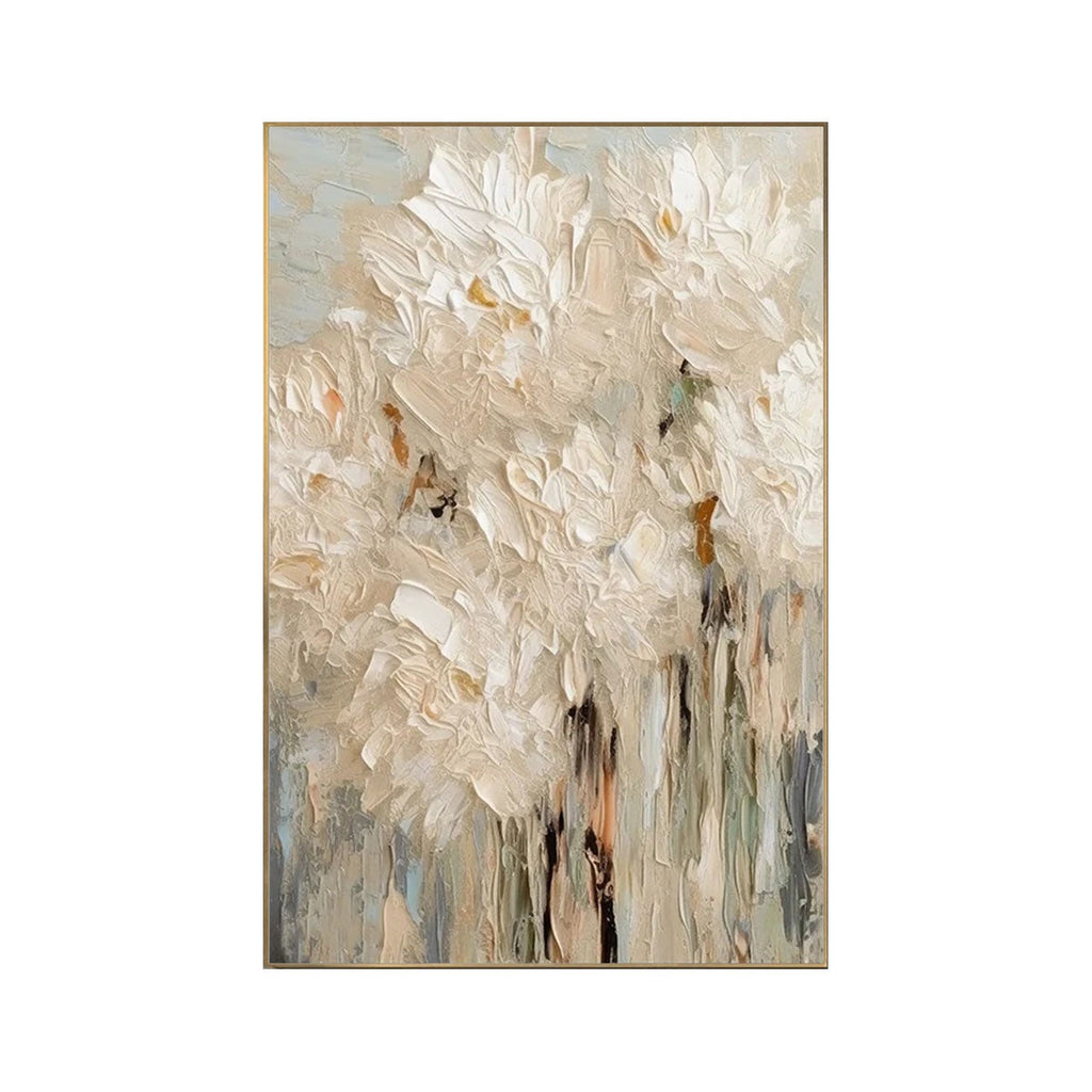 Soft Ivory Canopy Abstract Painting