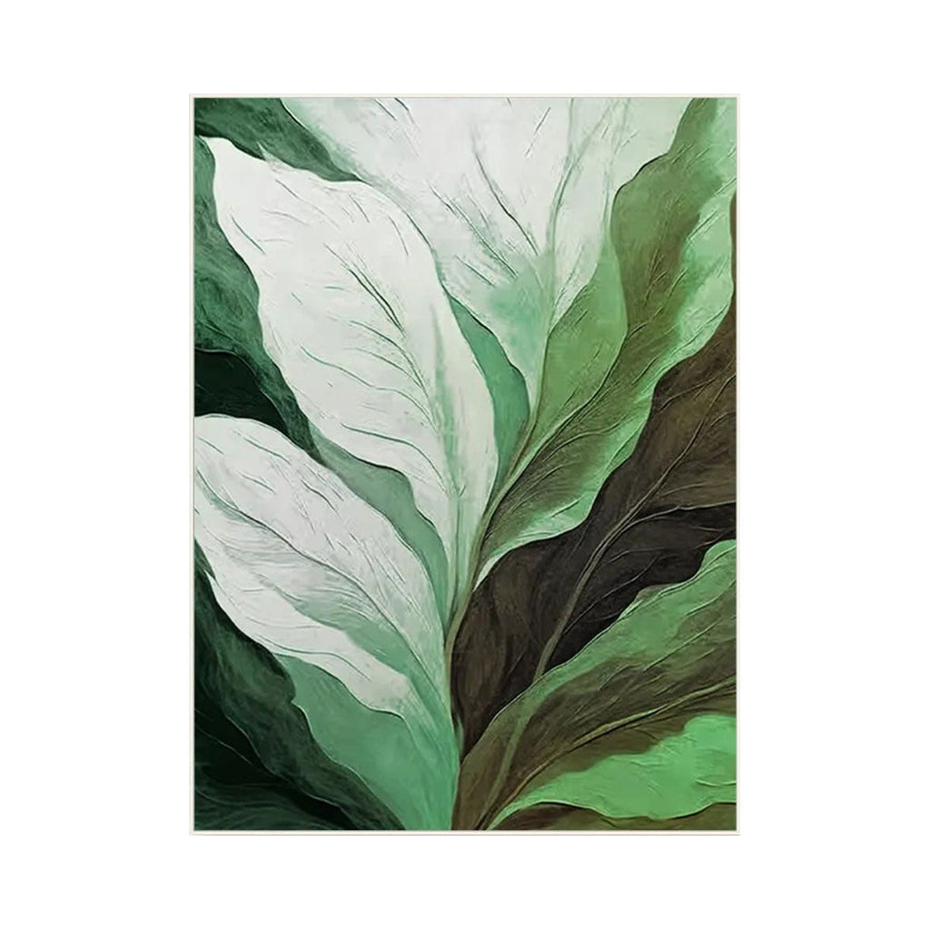 Emerald Flow Green Botanical Painting