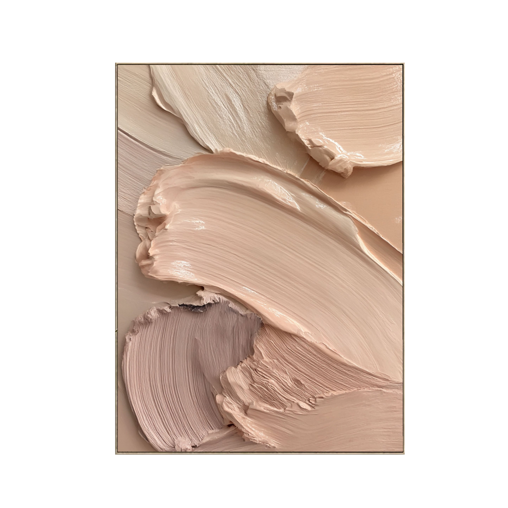 Nude Cream Palette – Modern Textured Abstract Painting