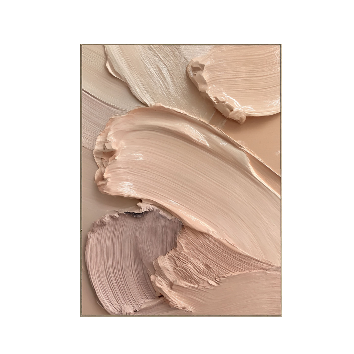 Nude Cream Palette – Modern Textured Abstract Painting