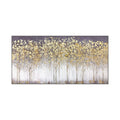Golden Whisper Forest Abstract Painting