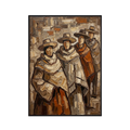Cultural Quartet – Earth Tone Textured Figurative Painting