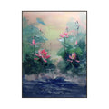 Mist Bloom Pink Lotus Abstract Painting