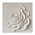 Ivory Bloom White Textured Abstract Painting