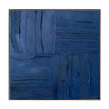 Midnight Indigo Textured Abstract Painting