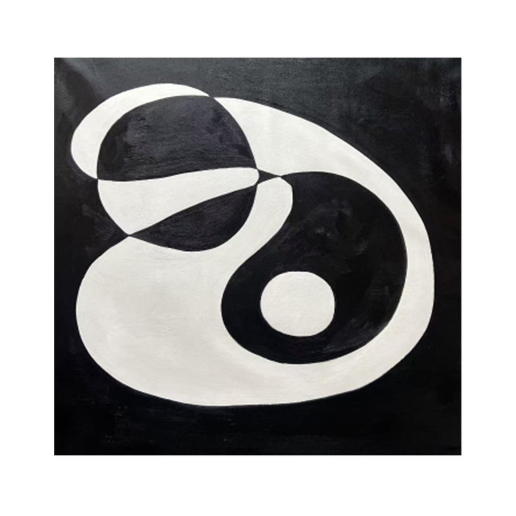 Eclipse Balance Black White Abstract Painting