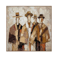 Folk Harmony – Textured Cultural Figure Art Painting