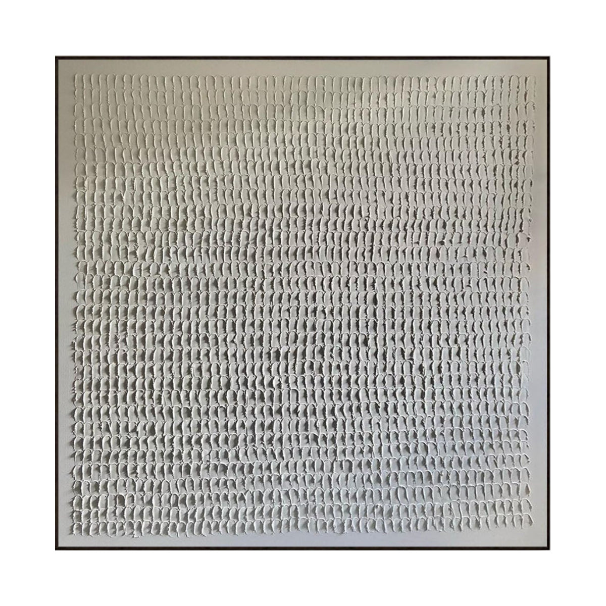 Silent Rhythm White Abstract Painting