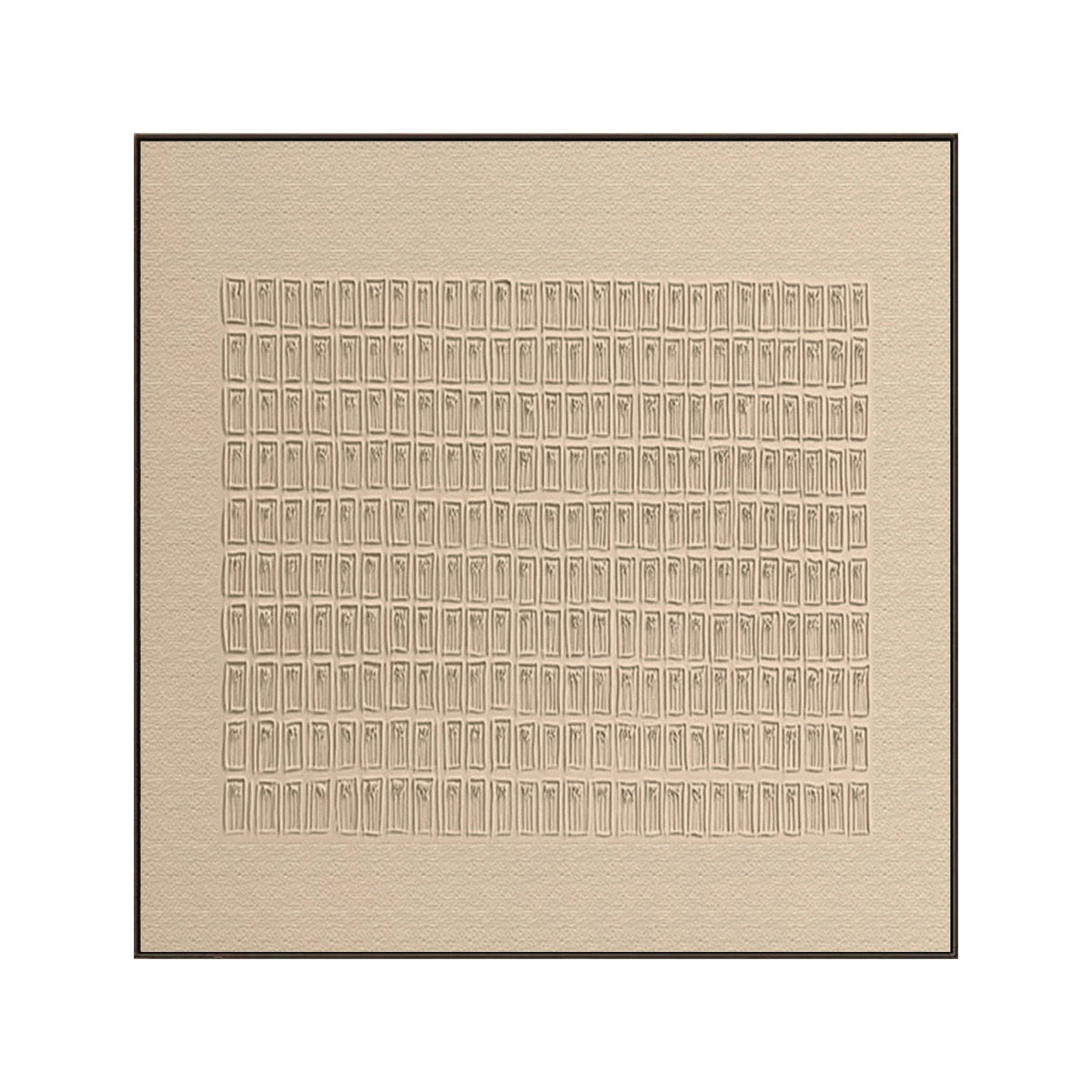Whisper Grid Neutral Textured Painting