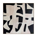 Silent Intersections Black Abstract Painting
